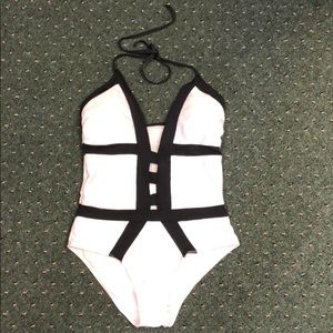 Cut out Halter one piece swimsuit